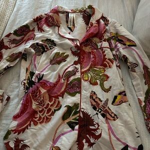 Anthropologie Floral Pajama Set